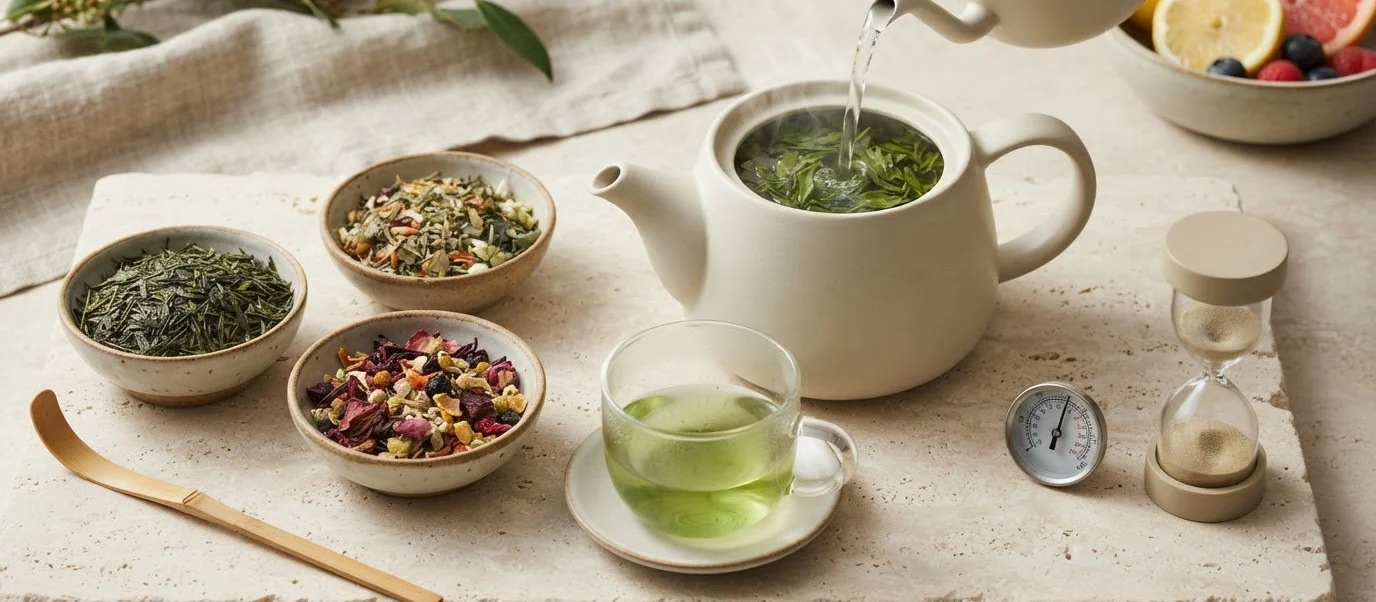 Green tea. Fresh from the garden.