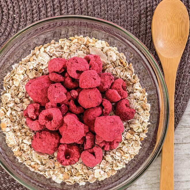 Frambuesa liofilizada