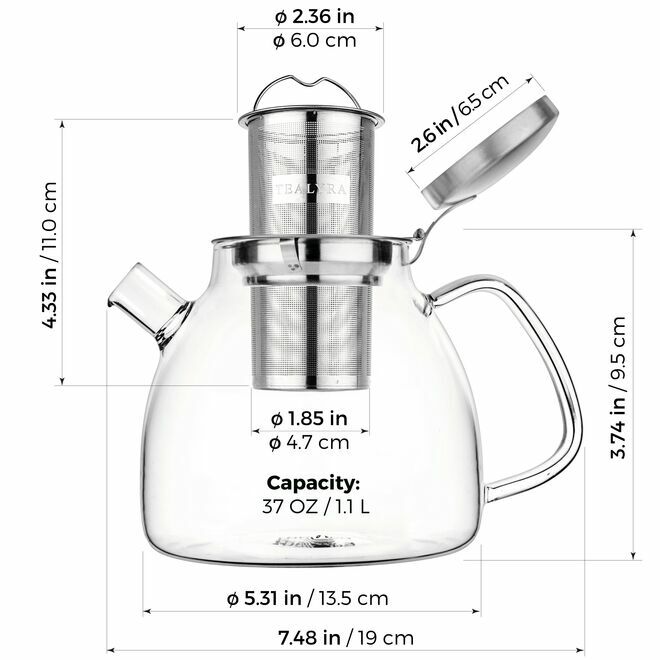 Lyra Glas Teekanne 1000ml