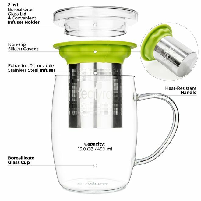 Perfectea Glas Tasse Infuser